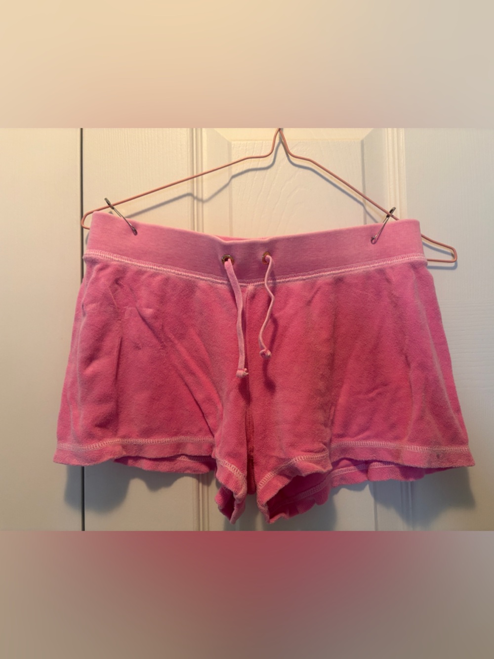 Juicy Couture Pink Terry Drawstring Lounge Shorts
